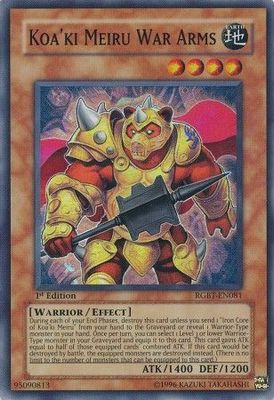 Koa&#39;ki Meiru War Arms - RGBT-EN081 - Super Rare 1st Edition Raging Battles [RGBT] 1st Edition Singles