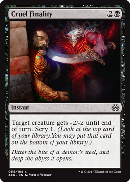 Cruel Finality 054/184 -Aether Revolt Singles