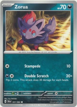 Zorua - 031/064 - Common Shrouded Fable Singles