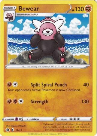 Bewear - 12/15 - 2022 McDonald&#39;s Holo Promo Pokemon McDonald&#39;s Promos (Español)