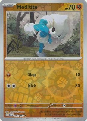 Meditite - 082/162 - Common Reverse Holo Scarlet &amp; Violet: Temporal Forces Reverse Holo Singles