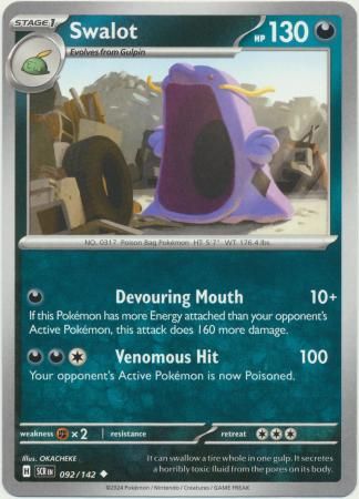 Swalot - 092/142 - Uncommon Scarlet &amp; Violet: Stellar Crown Singles