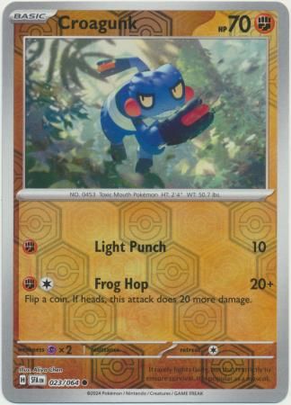 Croagunk - 023/064 - Common Reverse Holo Shrouded Fable Reverse Holo Singles