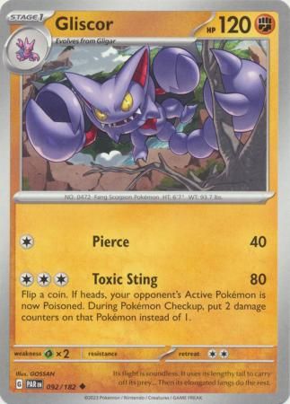 Gliscor - 092/182 - Uncommon Scarlet &amp; Violet: Paradox Rift Singles