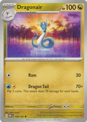 Dragonair - 158/197 - Uncommon Scarlet &amp; Violet: Obsidian Flames Singles
