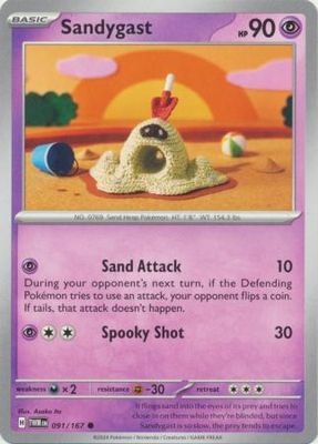 Sandygast - 091/167 - Common Scarlet and Violet: Twilight Masquerade Singles