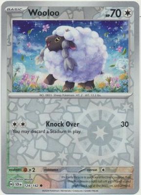 Wooloo - 124/142 - Common Reverse Holo Scarlet &amp; Violet: Stellar Crown Reverse Singles