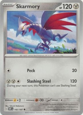 Skarmory - 142/197 - Uncommon Scarlet &amp; Violet: Obsidian Flames Singles
