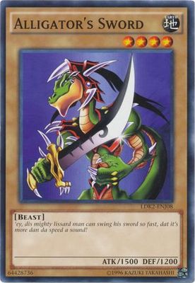 Alligator&#39;s Sword - LDK2-ENJ08 - Common Unlimited Legendary Decks II - Joey Unlimited Singles