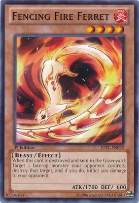 Fencing Fire Ferret - JOTL-EN097 - Common 1st Edition Judgment of the Light 1st Edition Singles