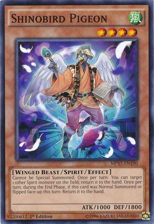 Shinobird Pigeon - MP17-EN190 - Common 1st Edition 2017 Mega-Tins 1st Edition Singles (espanol)