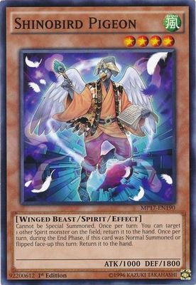 Shinobird Pigeon - MP17-EN190 - Common 1st Edition 2017 Mega-Tins 1st Edition Singles (espanol)