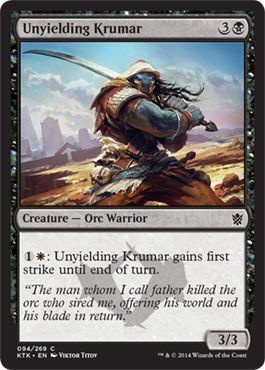 Unyielding Krumar 094/269 - Khans of Tarkir Singles