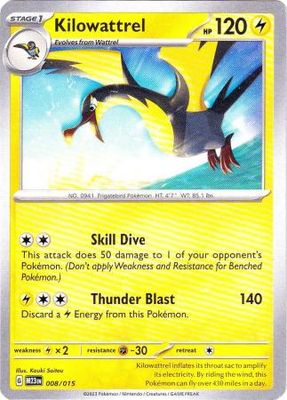 Kilowattrel - 008/015 - Promo Pokemon McDonald&#39;s Promos (Español)