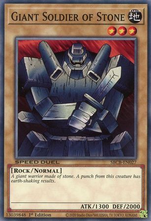 Giant Soldier of Stone - SBCB-EN027 - Common 1st Edition Speed Duel Battle City Box 1st Edition Singles