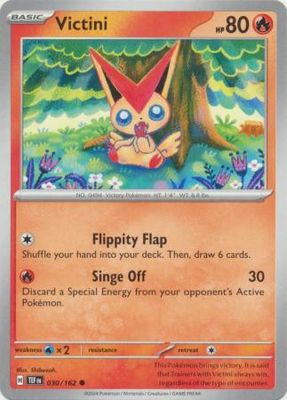 Victini - 030/162 - Common Scarlet &amp; Violet: Temporal Forces Singles