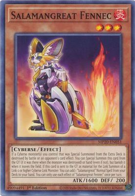 Salamangreat Fennec - MP20-EN051 - Common 1st Edition 2020 Mega-Tin: Lost Memories 1st Edition Singles
