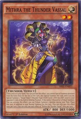 Mithra the Thunder Vassal - SR01-EN011 - Common 1st Edition Structure Deck: Emperor of Darkness 1st Edition Singles