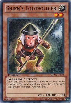 Shien&#39;s Footsoldier - SDWA-EN010 - Common 1st Edition Structure Deck: Samurai Warlords 1st Edition Singles (espanol)