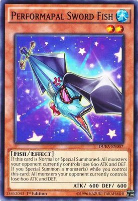Performapal Sword Fish - DUEA-EN007 - Common 1st Edition Duelist Alliance 1st Edition Singles
