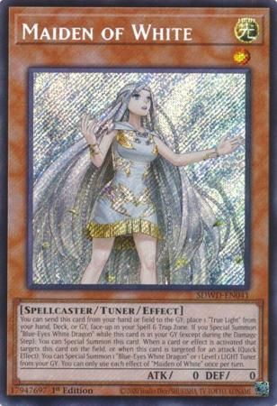 Maiden of White - SDWD-EN041 - Secret Rare 1st Edition Blue-Eyes White Destiny [SDWD] 1st Edition Singles