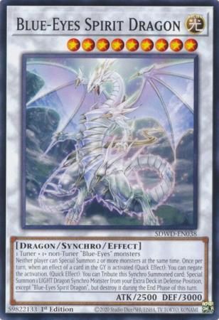 Blue-Eyes Spirit Dragon - SDWD-EN038 - Common 1st Edition Blue-Eyes White Destiny [SDWD] 1st Edition Singles