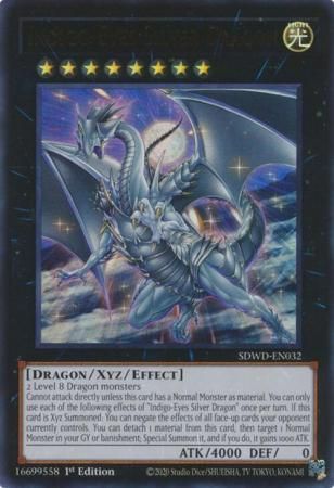 Indigo-Eyes Silver Dragon - SDWD-EN032 - Ultra Rare 1st Edition Blue-Eyes White Destiny [SDWD] 1st Edition Singles