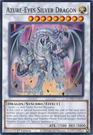 Azure-Eyes Silver Dragon - SDWD-EN039 - Common 1st Edition Blue-Eyes White Destiny [SDWD] 1st Edition Singles