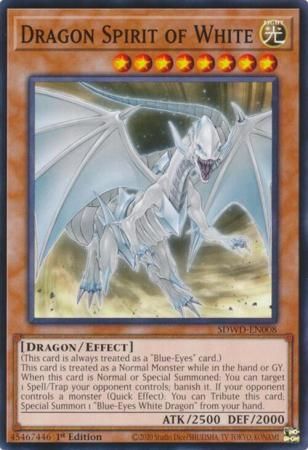 Dragon Spirit of White - SDWD-EN008 - Common 1st Edition Blue-Eyes White Destiny [SDWD] 1st Edition Singles