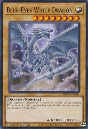 Blue-Eyes White Dragon - SDWD-EN003 - Common 1st Edition Blue-Eyes White Destiny [SDWD] 1st Edition Singles