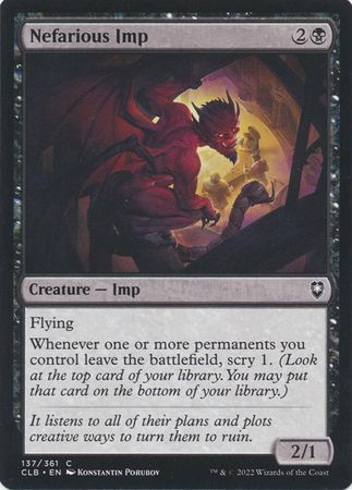 Nefarious Imp 137/361 Commander Legends: Battle for Baldur&#39;s Gate Singles