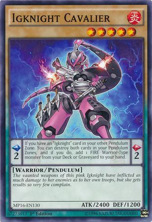 Igknight Cavalier - MP16-EN130 - Common 1st Edition Yu-Gi-Oh! 2016 Mega-Tins 1st Edition Singles