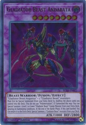 Gladiator Beast Andabata - BLLR-EN022 - Ultra Rare 1st Edition Battles of Legend: Light&#39;s Revenge Singles