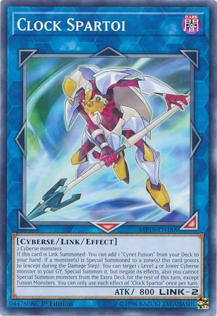 Clock Spartoi - MP19-EN185 - Common 1st Edition Yu-Gi-Oh! 2019 Mega-Tins: Gold Sarcophagus Tin Mega Pack Singles