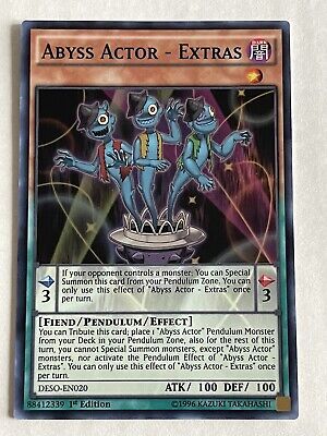 Abyss Actor - Extras - DESO-EN020 - Super Rare 1st Edition Destiny Soldiers 1st Edition Singles