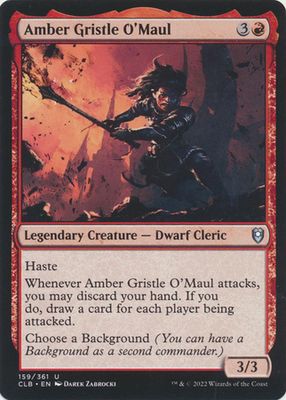 Amber Gristle O&#39;Maul 159/361 Commander Legends: Battle for Baldur&#39;s Gate Singles