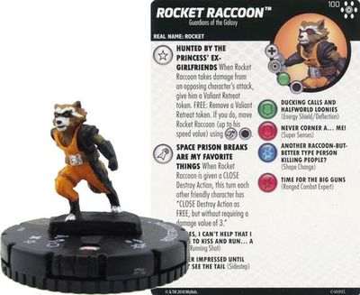Rocket Raccoon #100 Avengers Infinity OP Kit Marvel Heroclix Marvel: Avengers Infinity Singles (Sin Tarjeta)