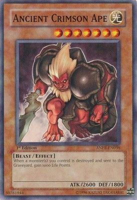 Ancient Crimson Ape - ANPR-EN038 - Common 1st Edition Ancient Prophecy [ANPR] 1st Edition Singles