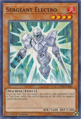 Sergeant Electro - LEDU-EN046 - Common 1st Edition Legendary Duelists Singles (espanol)