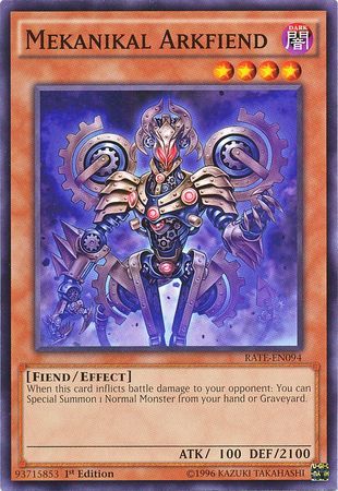 Mekanikal Arkfiend - RATE-EN094 - Common 1st Edition Raging Tempest 1st Edition Singles (espanol)