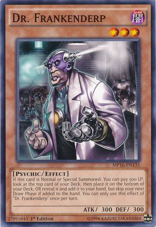 Dr. Frankenderp - MP16-EN135 - Common 1st Edition Yu-Gi-Oh! 2016 Mega-Tins 1st Edition Singles (espanol)