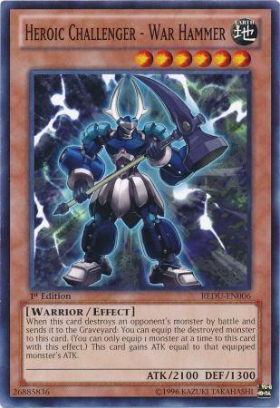 Heroic Challenger - War Hammer - REDU-EN006 - Common 1st Edition Return of the Duelist 1st Edition Singles (espanol)
