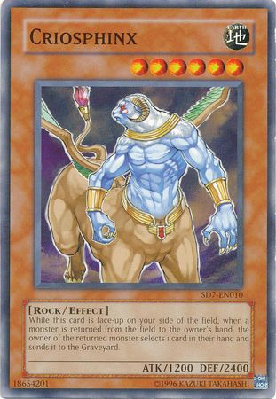 Criosphinx - SD7-EN010 - Common Unlimited Structure Deck: Invincible Fortress [SD7] Unlimited singles