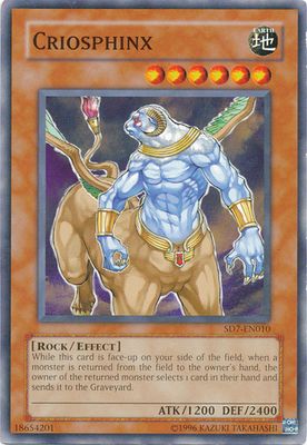 Criosphinx - SD7-EN010 - Common Unlimited Structure Deck: Invincible Fortress [SD7] Unlimited singles