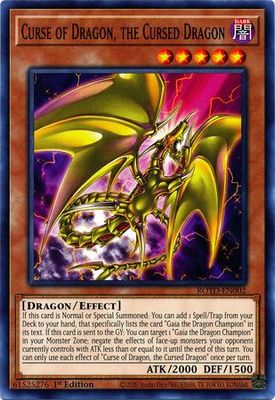 Curse of Dragon, the Cursed Dragon - ROTD-EN002 - Common 1st Edition Rise of the Duelist [ROTD] 1st Edition Singles (espanol)