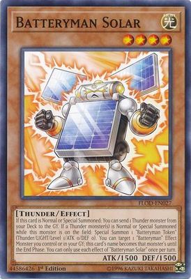 Batteryman Solar - FLOD-EN027 - Common 1st Edition Flames of Destruction 1st Edition Singles