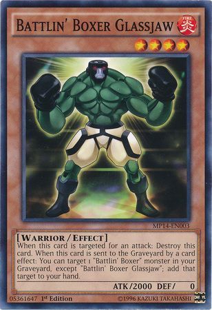 Battlin&#39; Boxer Glassjaw - MP14-EN003 - Common 1st Edition Yu-Gi-Oh! 2014 Mega-Tins Singles