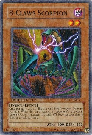 8-Claws Scorpion - GLD1-EN007 - Common Limited Edition Gold Series 1 (2008) [GLD1]