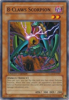 8-Claws Scorpion - GLD1-EN007 - Common Limited Edition Gold Series 1 (2008) [GLD1]