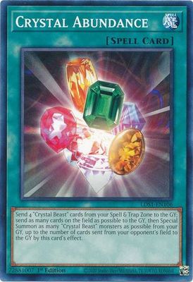 Crystal Abundance - LDS1-EN106 - Common 1st Edition Legendary Duelists: Season 1 [LDS1] 1st Edition Singles